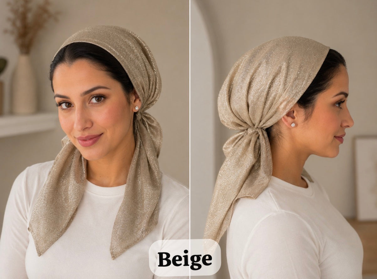 Shimmer Pre-Tied Scarves with build in Velvet Grip