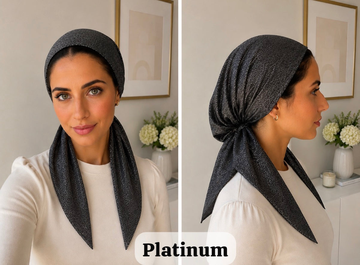 Shimmer Pre-Tied Scarves with build in Velvet Grip