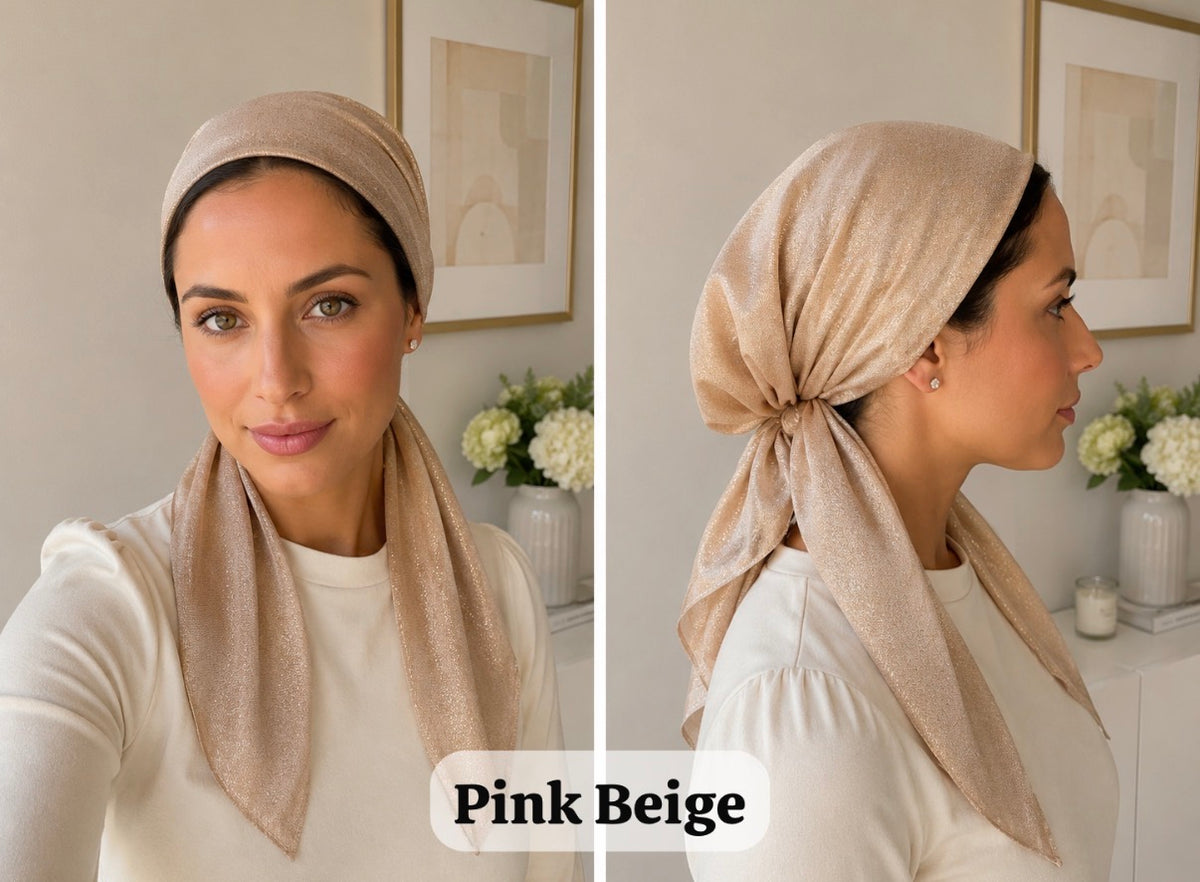 Shimmer Pre-Tied Scarves with build in Velvet Grip