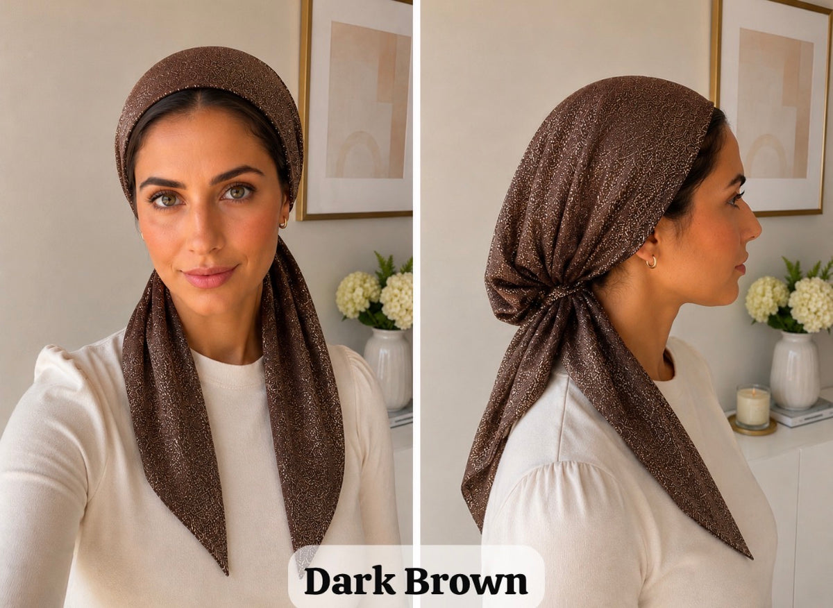 Shimmer Pre-Tied Scarves with build in Velvet Grip