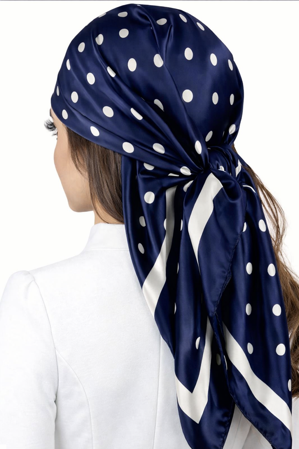 Satin Polka Dot Scarves