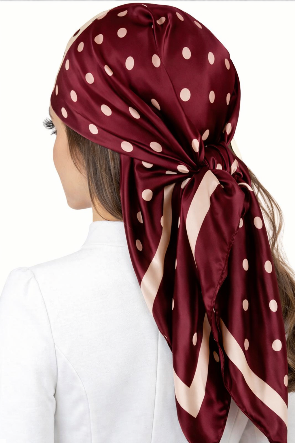 Satin Polka Dot Scarves