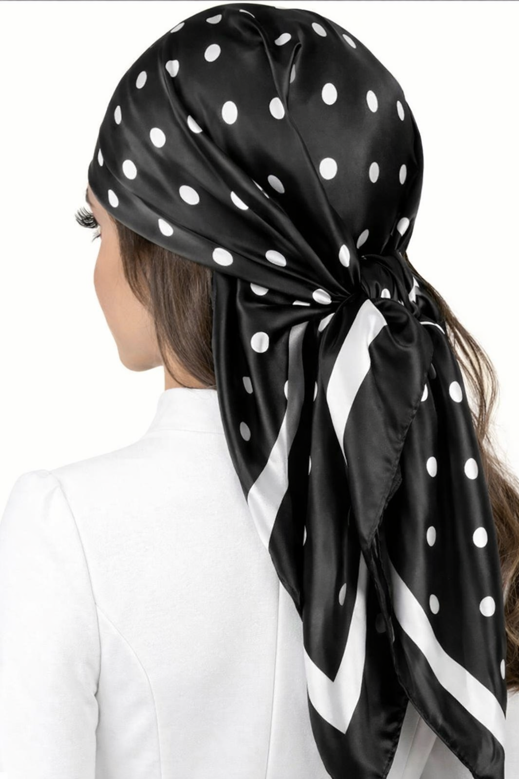 Satin Polka Dot Scarves