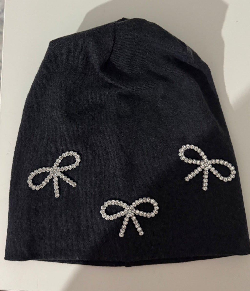 Beanies with Large Diamond Bows