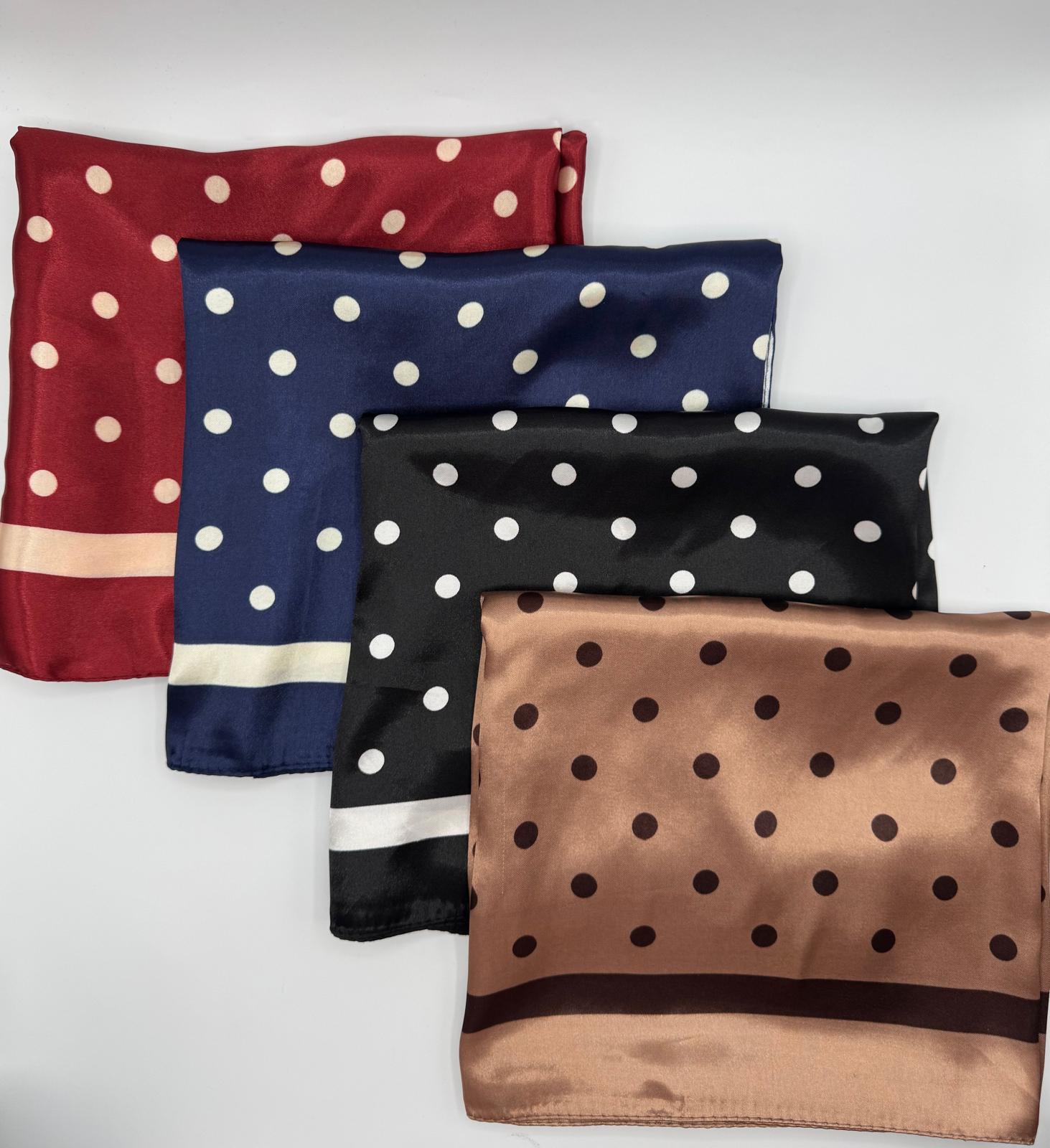 Satin Polka Dot Scarves